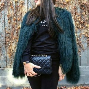 Fluffy Faux Fur Coat